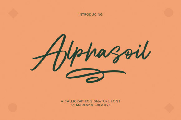 Alphasoil: A Handwritten Font for Luxury Branding