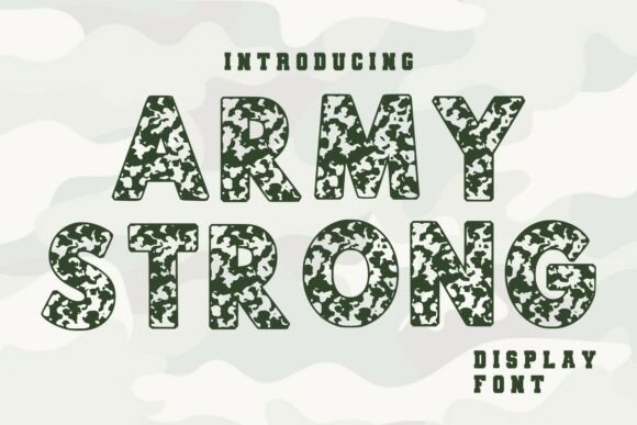 Army Strong: A Tactical Typeface for Bold Visuals