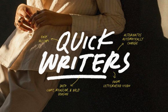 Quick Writers: A Handwritten Typeface for Authentic Design